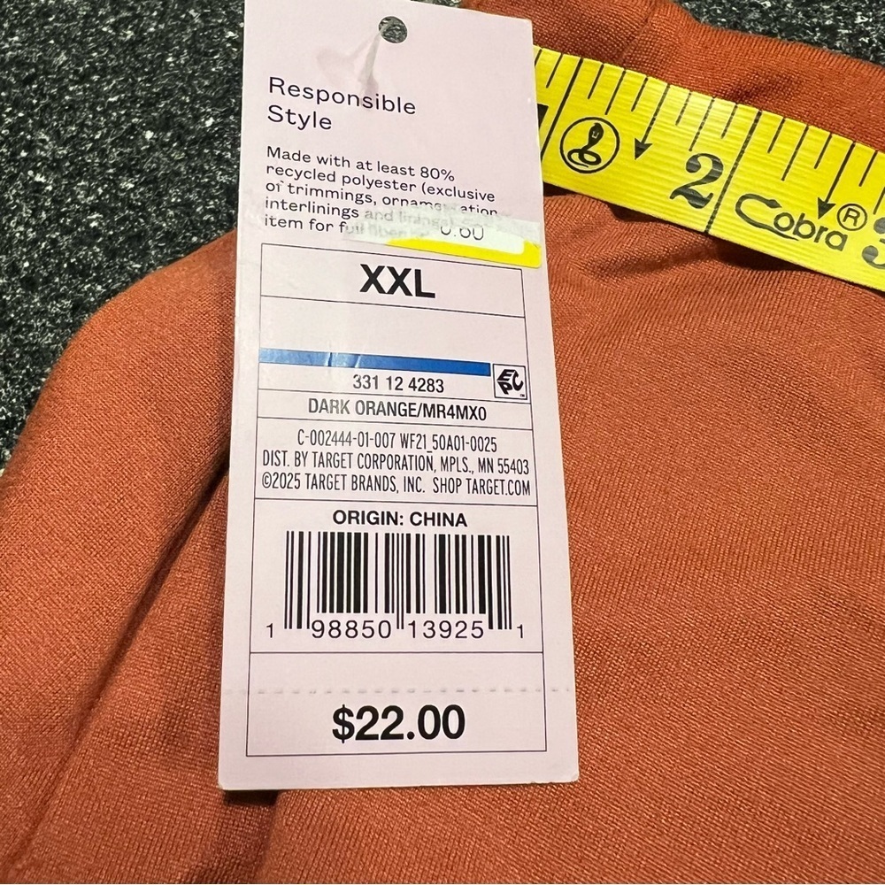 NWT Wild Fable Women's Dark Orange Midi Pencil Skirt XXL - Picture 6 of 8